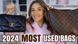 MOST USED BAGS IN 2024 🖤 LOUIS VUITTON, CHANEL, GUCCI AND MORE!