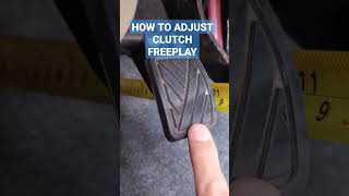 How to Check the clutch free play https://youtu.be/2OCC4kLxpu0