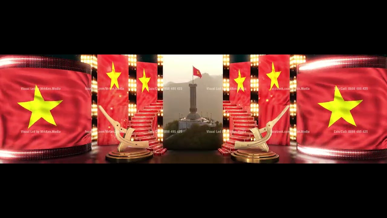 138 - Visual 3D - Cột cờ Lủng Cú - Cờ VN
