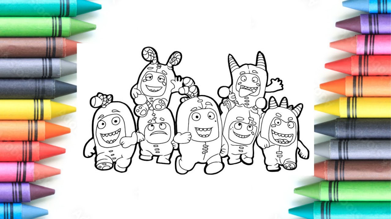 Odd bods coloring pages ||coloring pages odd bods ||cute coloring pages
