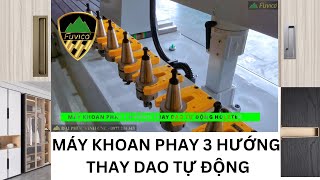 Máy khoan phay 3 chiều thay dao tự động hoàn thiện sản phâm ván công nghiệp!