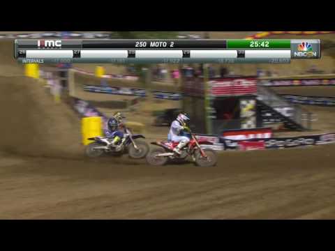 Hangtown 250 Moto 2 - McElrath and Plessinger battle