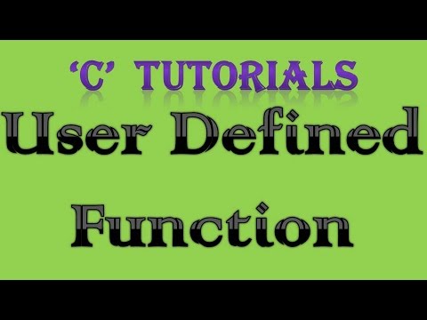 C programming Tutorial 34 User defined Function return