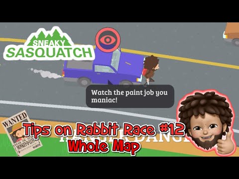 Sneaky Sasquatch - Tips and tricks that help you on Rabbit Race #12, the whole map