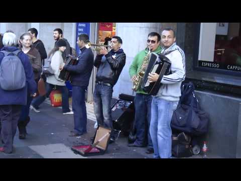 The 'Star Band' - street musicians - playing 'Brazil'.