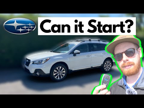 Part of a video titled Start Subaru with DEAD Key Fob Battery - YouTube