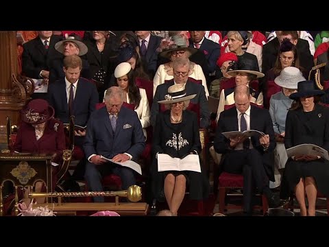 British Royal Family & Meghan Markle ALL MOMENTS - Commonwealth Day Service 2018