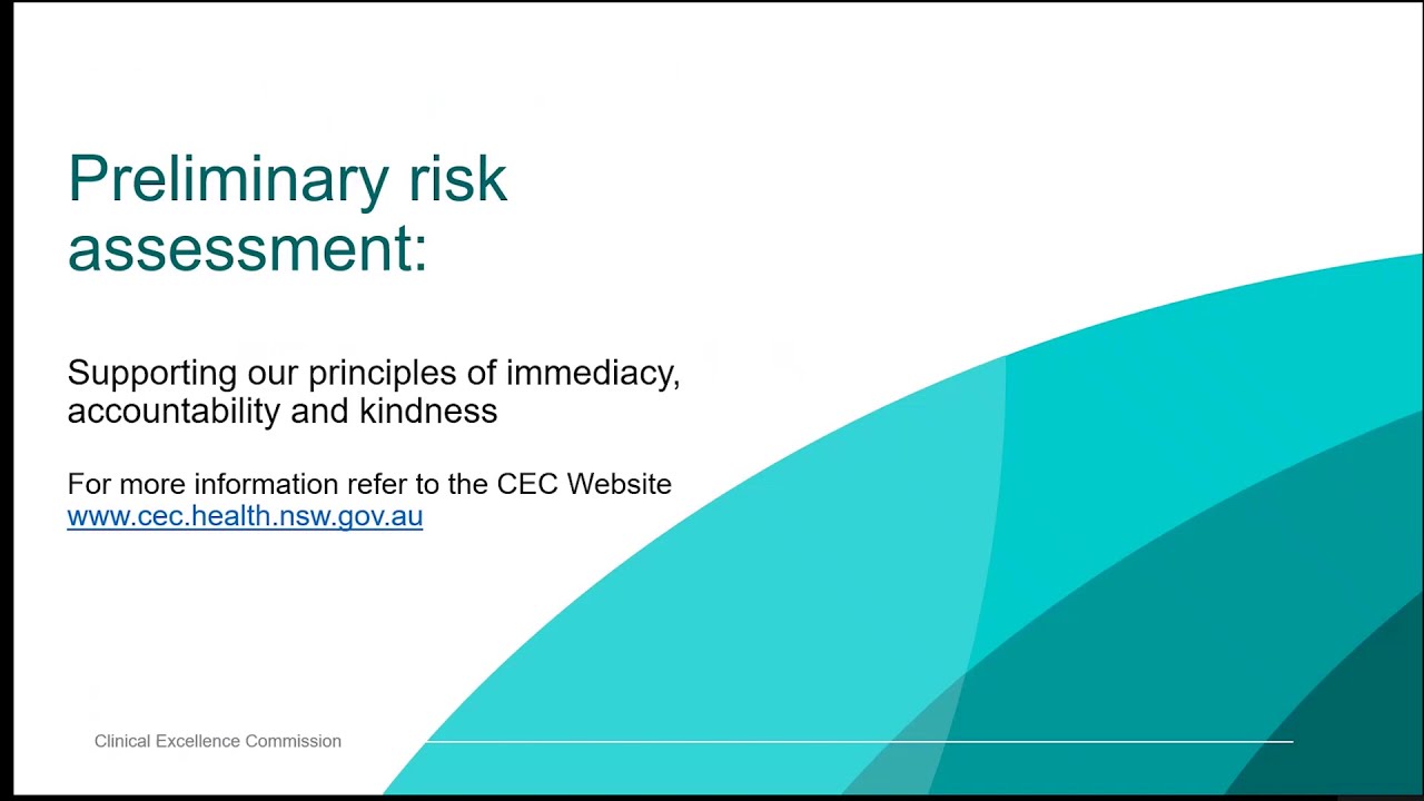 Preliminary Risk Assessment – Presentation