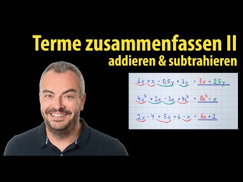 Combining terms II - adding and subtracting | simply explained by Lehrerschmidt