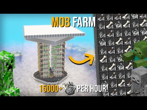 Minecraft BEST MOB FARM 1.20.1 - NEW DESIGN - 15000+ PER HOUR!