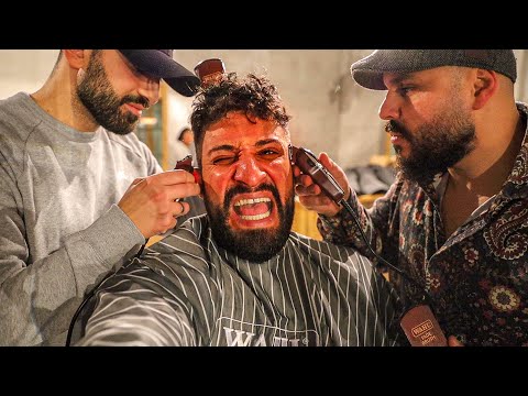 Sie schneiden meine HAARE GLEICHZEITIG!