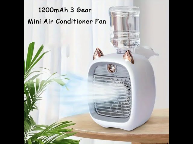 مروحة تكييف وترطيب للمكتب لون وردي