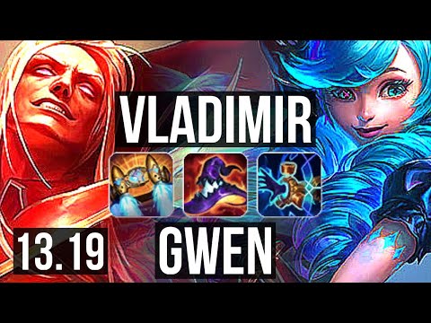 VLAD vs GWEN (TOP) | 7 solo kills, 12/2/8, 500+ games, Legendary | NA Diamond | 13.19