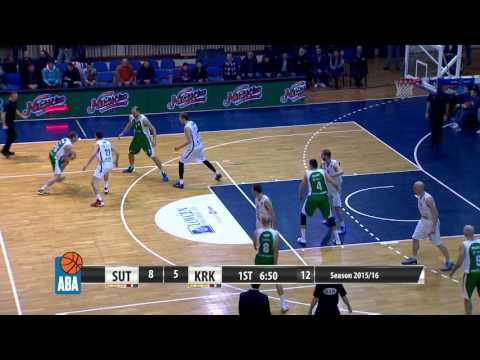 ABA Liga 2015/16, Round 23 match: Sutjeska - Krka (6.2.2016)