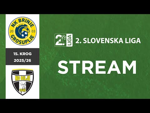 Brinje Grosuplje - Bilje | 15. krog #2SNL 2025/26 | STREAM