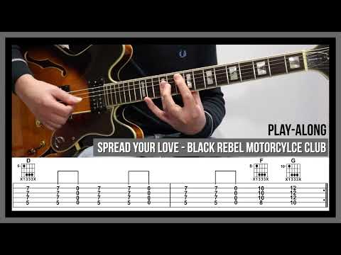 Spread Your Love (TAB) - Barré Chord Guitar Riffs - Black Rebel Motorcycle Club