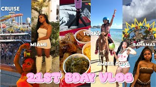 21ST BDAY VLOG | Miami , Cruise , Bahamas , Grand Turk + More!