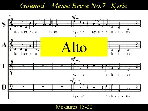 Gounod - Messe brève no 7 Kyrie - Alto
