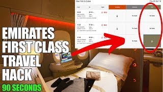 Emirates FIRST CLASS for 100K POINTS in 90 SECONDS