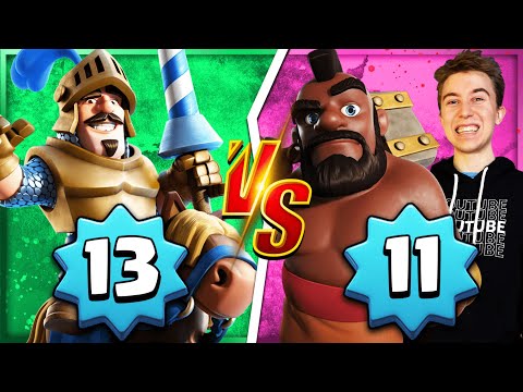 WIN VS LEVEL 13's with LEVEL 11 CARDS! 2.6 HOG CYCLE — Clash Royale