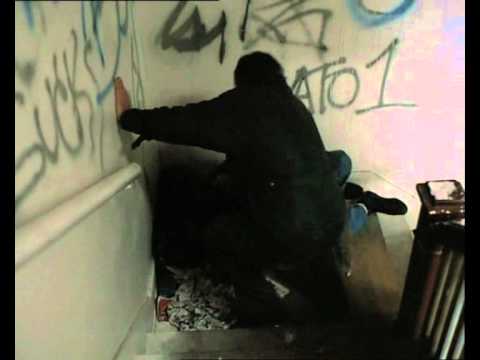 Charles Bronson helps a kid down the stairs