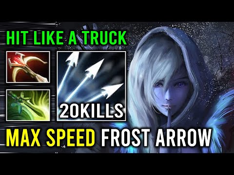 WTF 2 Hits Delete Support Unlimited Crit Frost Arrow Hit Like a Truck Drow Ranger Dota 2