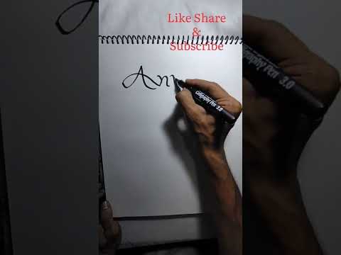 #calligraphy||Write name #anna||#cursivehandwriting