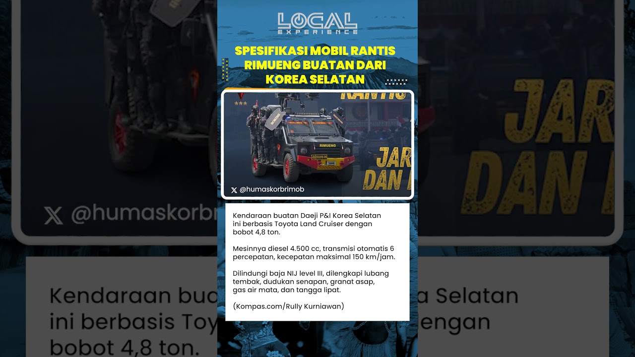 Spesifikasi Mobil Rantis Rimueng, Kendaraan Taktis Buatan Korea Selatan ...
