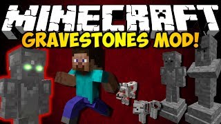 Minecraft Gravestones Mod: WITHER CATACOMBS, CREEPY MOBS, GRAVE LOOT, & MORE! (HD)