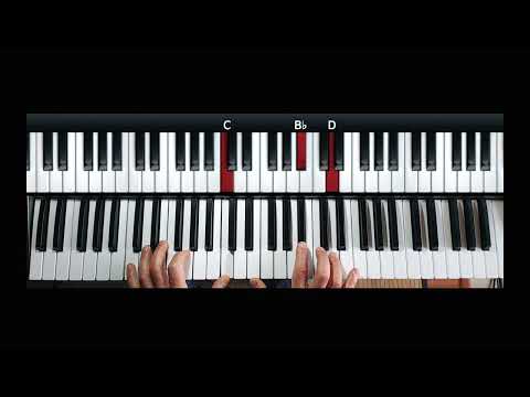 Lesson 23 - basic latin rhythm piano montuno with tumbao bass Isus7 to I7
