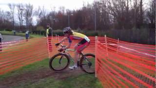 preview picture of video 'U14s / U16s, 4 Dec 2011, Midland Cyclo Cross Championships, Sundorne Sports Village, Shrewsbury.'
