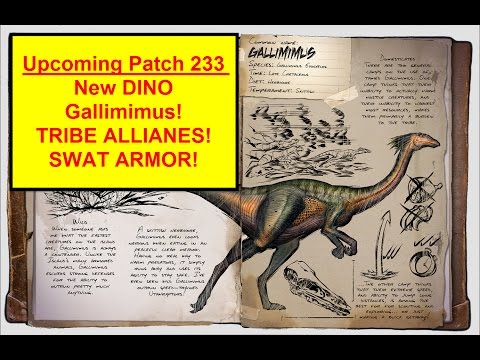 ARK Patch 233 Upcoming includes Tribe Alliances! New Dino Gallimimus! SWAT Armor!