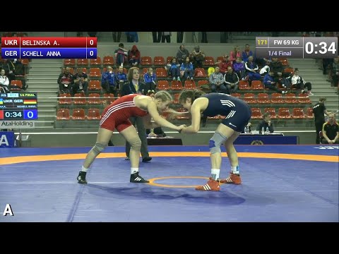 Quarterfinal FW - 69 kg: Anna SCHELL  (GER) df. Alla BELINSKA  (UKR), 3-2
