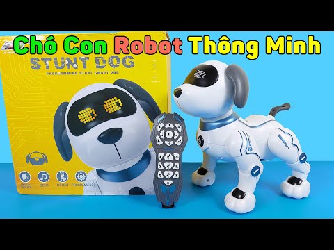 , title : 'Chó Con Robot Thông Minh Biết Sủa, Điều Khiển Từ Xa | Mở Hộp Mua Hàng Online Lazada Shopee'