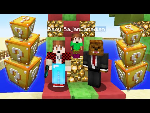 Baby Bajan Canadian? | LUCKY BLOCKS ULTIMATE STAIRCASE Block Mod PVP Challenge!