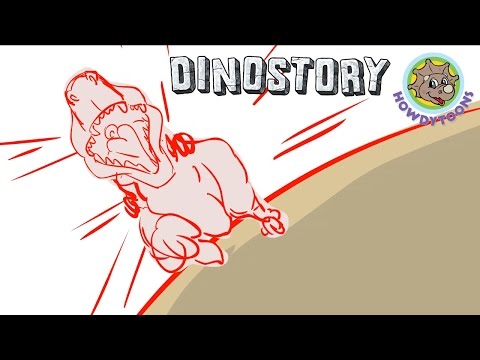 The Making of T-Rex chases Triceratops - Dinosaur Songs from Dinostory by Howdytoons