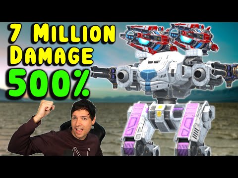 Mk3 Hawk does 7 Million Damage with 500% Boost! War Robots Gameplay WR