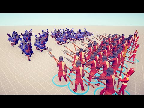 BANNER BEARER HALBERD FORMATION vs MELEE UNIT - Totally Accurate Battle Simulator TABS