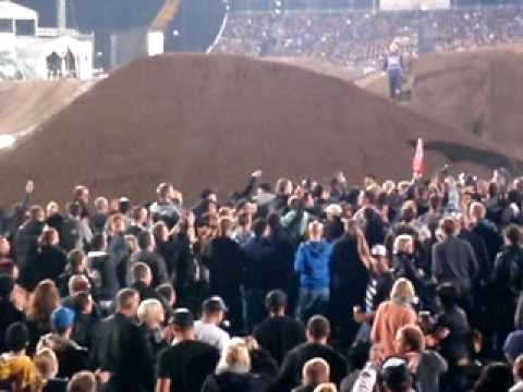 André Villa crashes into crowd at X-Fighters at Battersea Power Station, London - 14 August 2010