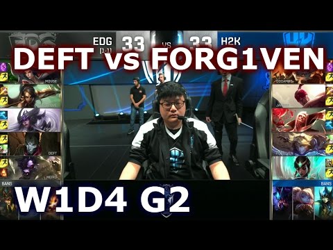 EDG vs H2K W1D4 - DEFT vs FORG1VEN Player Experience Stream (w/ Kiwikid) Group C LoL S6 Worlds 2016