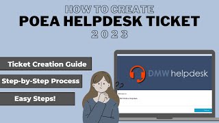 HOW TO CREATE TICKET IN POEA ONLINE HELPDESK 2023