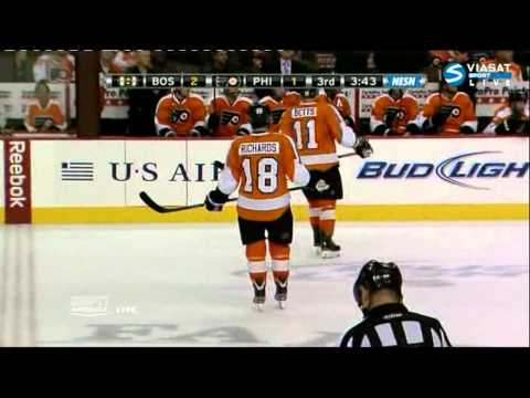 Winning Goal Brad Marchand (Bruins & Flyers) NHL March 27, 2011