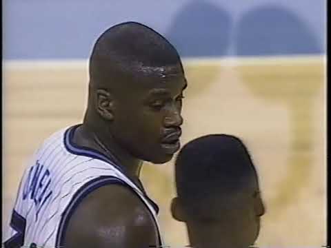 1995 Orlando Magic vs Seattle Super Sonics - February 2, 1995 - Shaq Penny Hardaway Gary Payton Kemp