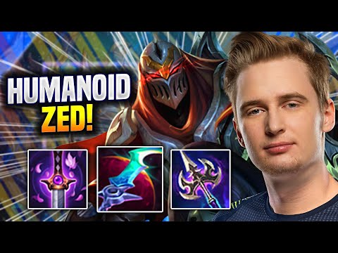 HUMANOID DESTROYING WITH ZED IN NEW PATCH! - FNC Humanoid Plays Zed Jungle vs Diana! | Season 2022