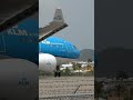 Jet Blast ! KLM Airbus A330 Maho Beach, Sint Maarten SXM 🇸🇽 Princess Juliana Airport, Carribean #sxm