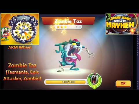 [*/\*] Looney Tunes World of Mayhem - Unlock Zombie Taz (Epic Attacker, Zombie) and Gameplay