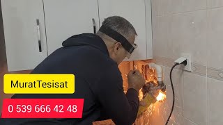 Demir Boru Tesisatında Su Kaçağı Tespiti ve Boru Değişimi Yaptım - Ankara Su Kaç