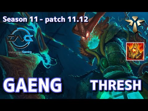 【韓国サーバー/GM】DFM Gaeng スレッシュ(Thresh) VS ルル(Lulu) SUP - Patch11.12 KR Ranked【LoL】