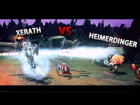 League of Legends - Xerath vs Heimerdinger Mid Lane Gameplay