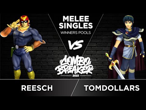 Reesch (Captain Falcon) vs tomdollars (Marth) - Melee Singles Winners Pools - COMBO BREAKER 2023